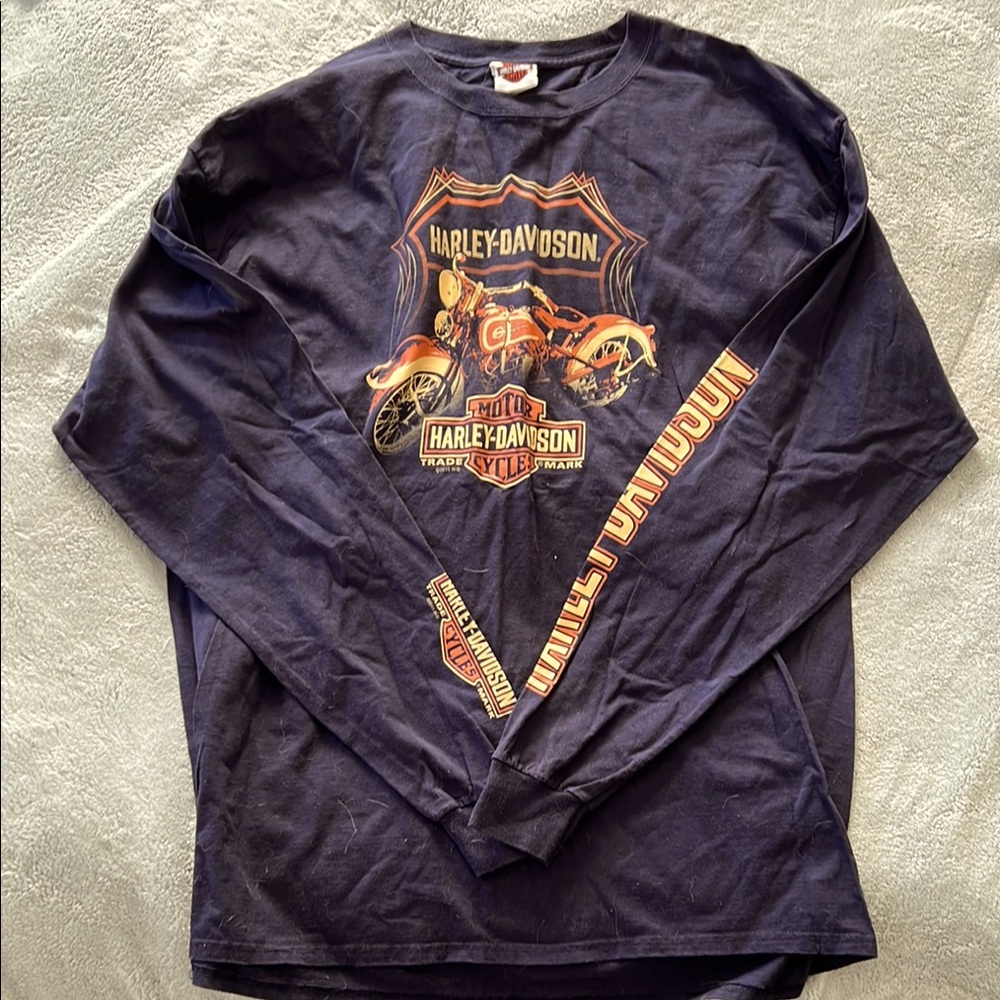 Harley-Davidson Men's Navy Long Sleeve Shirt